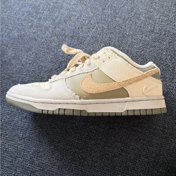 Nike Dunk LowSE Canvas Sail/Khaki Women’s 6.5 - Picture 6 of 10